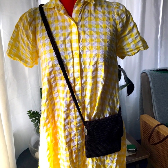 The Sak brown crocheted small crossbody bag - Picture 3 of 6